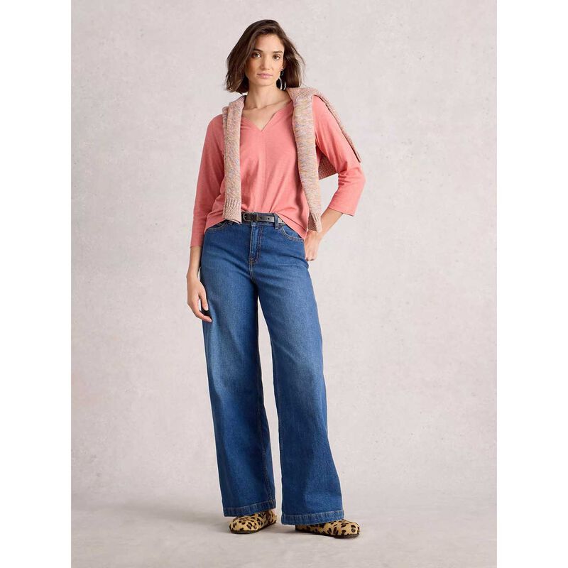 White Stuff Nelly 3/4 Sleeve Tee image number 3